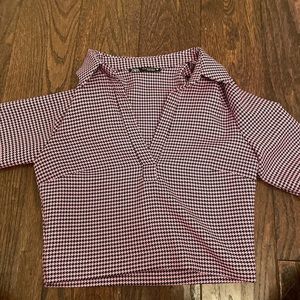 zara cropped blazer top